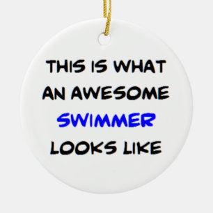 Schwimmer, großartig keramik ornament