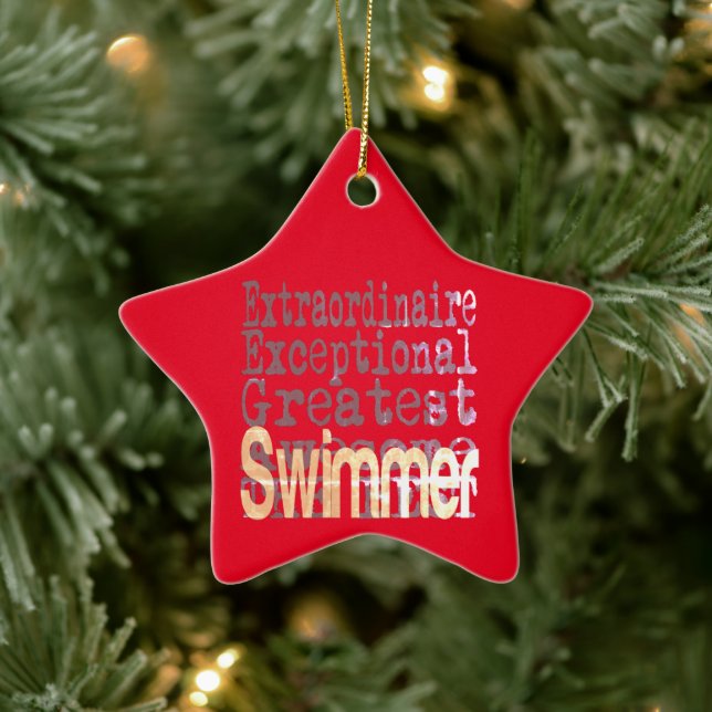 Schwimmer Keramik Ornament (Baum)