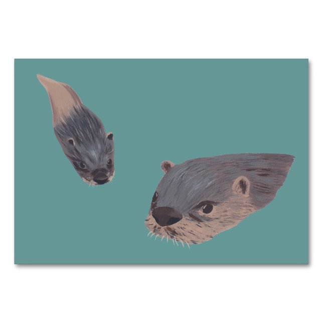 Schwimmer Lesekarten für Erwachsene Tischnummer (Vorderseite)