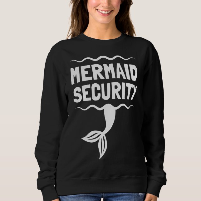 Schwimmer Mermann Meerjungfrau Sicherheit 1 Sweatshirt (Vorderseite)