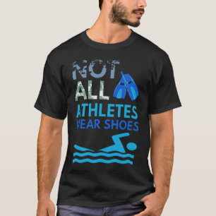 Schwimmer nicht alle Sportler tragen Schuhe T-Shirt