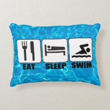 Schwimmer oder Trainer (essen, schlafen, schwimmen
