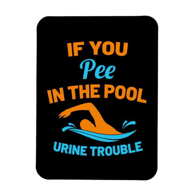 Schwimmer Pech im Pool Magnet (Vertikal)