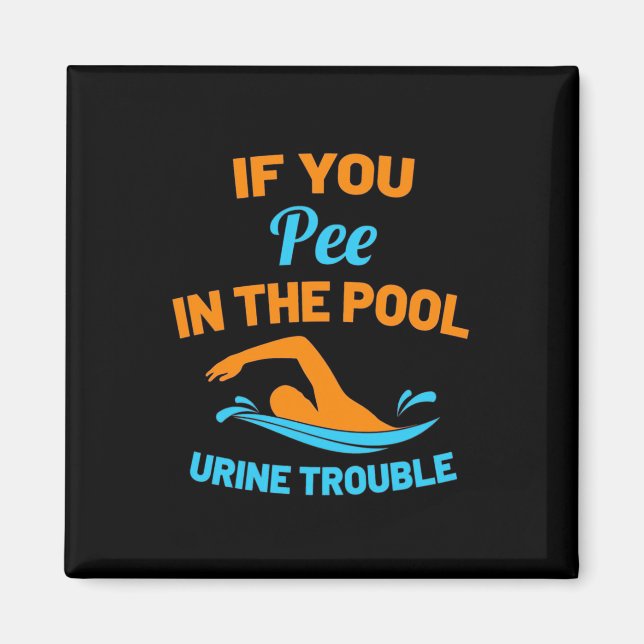 Schwimmer Pech im Pool Magnet (Vorne)