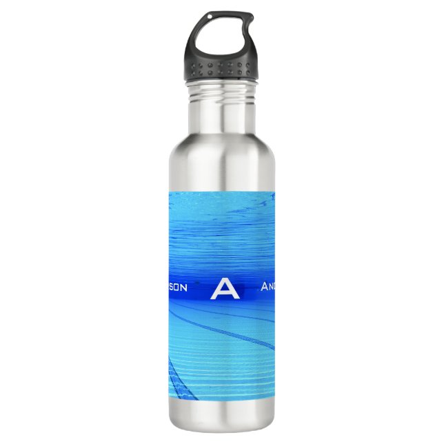 Schwimmer Personalisiert Edelstahlflasche (Vorderseite)