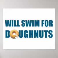 Schwimmer Poster, Schwimmteam, Donuts