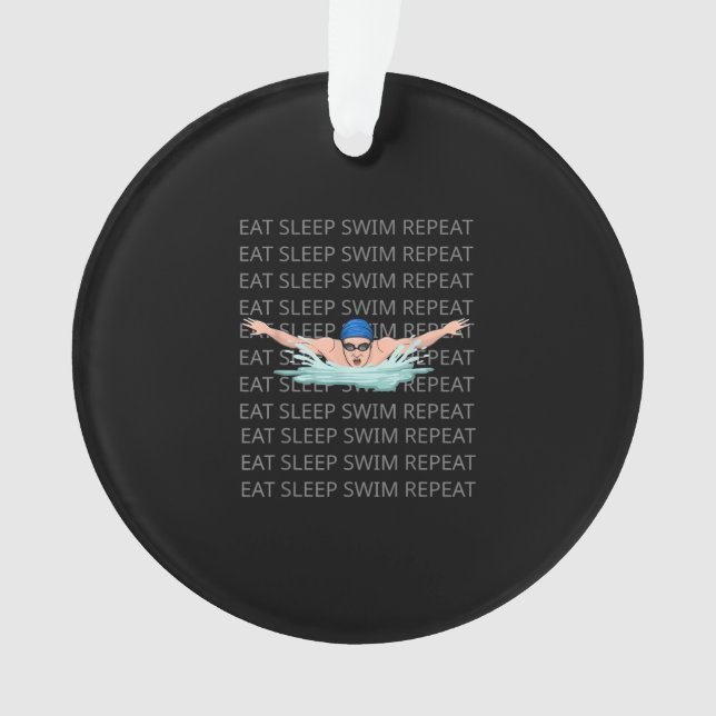 Schwimmer Schwimm Liebe Sonnenbader Junge Sport Ornament (Vorderseite)
