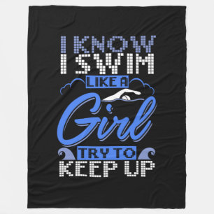 Schwimmer Schwimmen Schwimm Sport Geschenk Fleecedecke