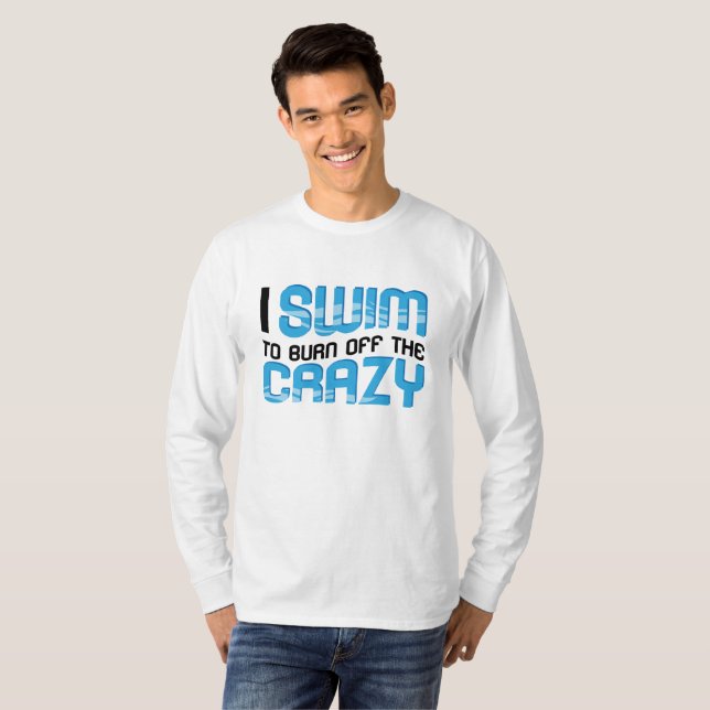Schwimmer-Schwimmen schwimme ich das verrückte T-Shirt (Vorne ganz)
