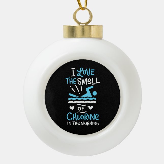 Schwimmer Schwimmen Sport Geschenk Keramik Kugel-Ornament (Vorderseite)