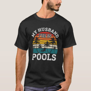 Schwimmer Schwimmen Urlaub Retro Husband Pech in P T-Shirt
