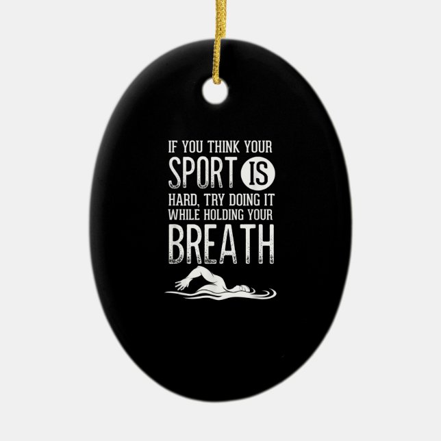 Schwimmer Schwimmer Sportübungen Keramik Ornament (Vorne)