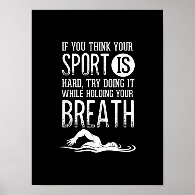Schwimmer Schwimmer Sportübungen Poster (Vorne)