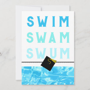 Schwimmer Schwimmteam Abschluss Karte