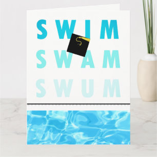 Schwimmer Swim Team Abschluss Karte