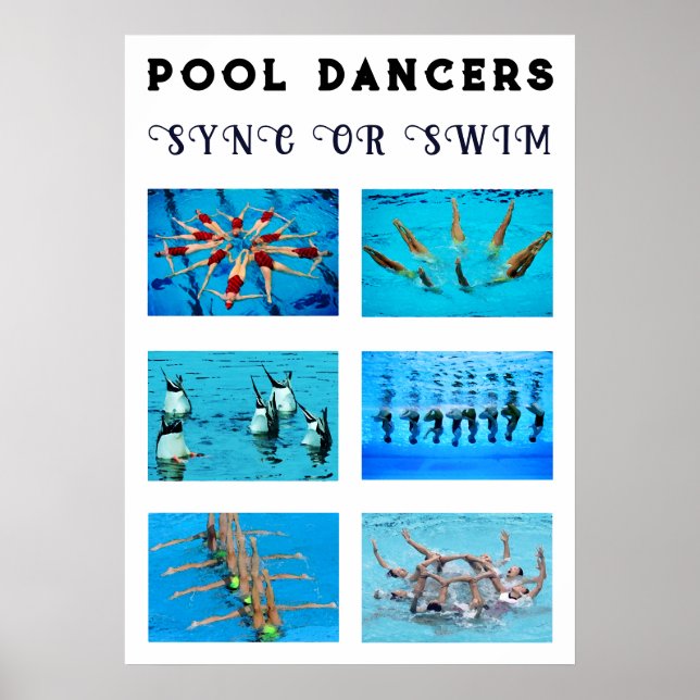 Schwimmer Synchron-Schwimmen Poster (Vorne)