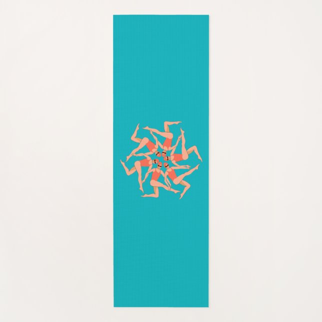 Schwimmer - Synchronschwimmkurographie Yogamatte (Vorderseite)