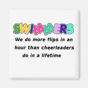 Schwimmer u. Cheerleadern Magnet