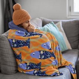 Schwimmer Wassersport Thema Schwimmen Fisch Fleecedecke