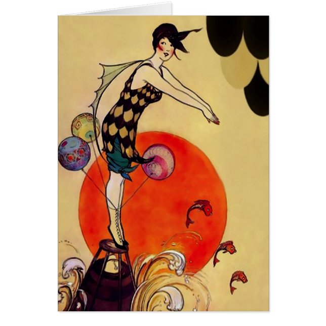 Schwimmermädchen ~ Karte (Vorne)