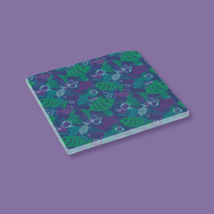 Schwimmfische und Blasen Vibranntes Reef Muster Glasuntersetzer