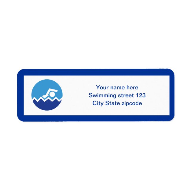 Schwimmgeschenke, Schwimmer auf einem blauen Kreis (Vorne)