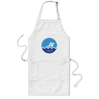 Schwimmgeschenke, Schwimmer auf einem blauen Kreis Lange Schürze