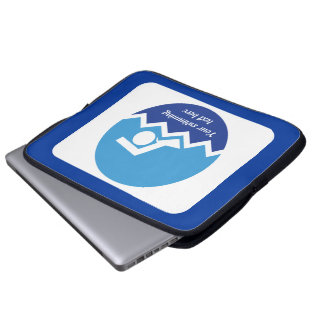 Schwimmgeschenke, Schwimmer auf einem blauen Kreis Laptopschutzhülle