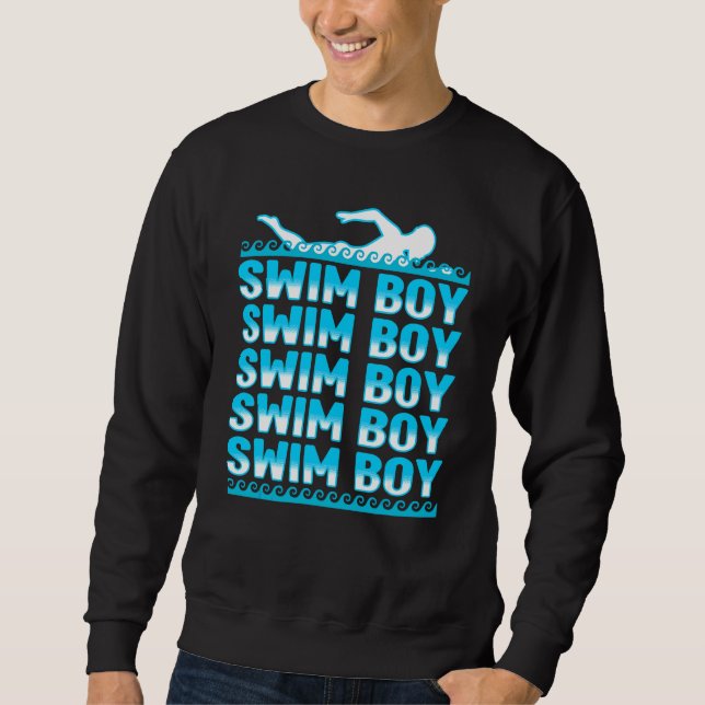 Schwimmjunge 13 sweatshirt (Vorderseite)
