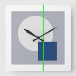 Schwimmkreis 4 quadratische wanduhr