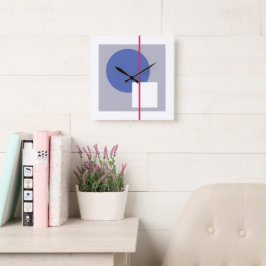 Schwimmkreis 4 quadratische wanduhr