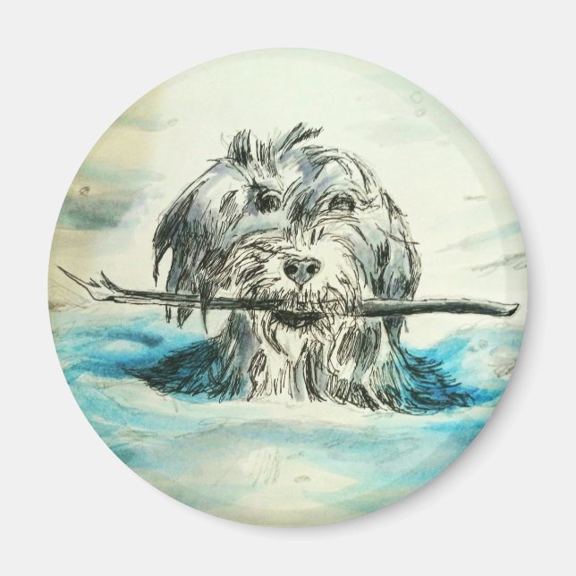 Schwimmkreismagnet für Hunde Magnet (Vorne)