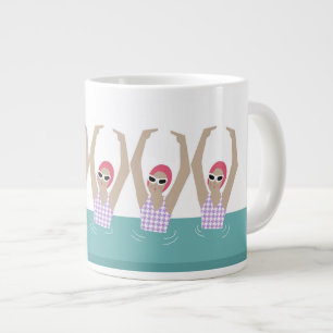 Schwimmkünstler Künstlerische Schwimmillustrieru Jumbo-Tasse