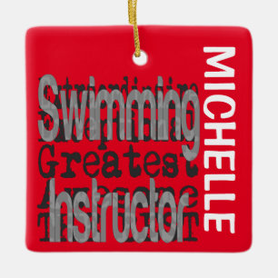 Schwimmlehrer Extraordinär CUSTOM Keramikornament