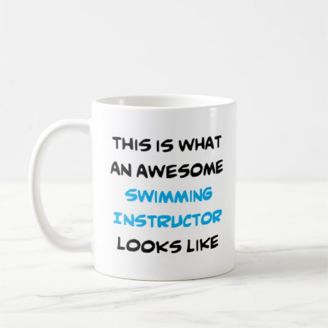 Schwimmlehrer, phantastisch kaffeetasse (Links)