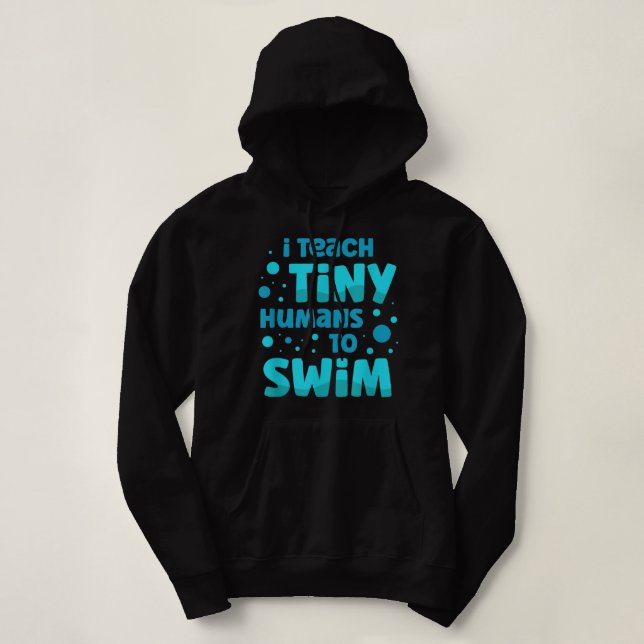 Schwimmlehrerin ich winzige Menschen beim Schwimme Hoodie (Design vorne)