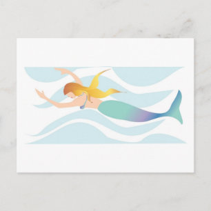 SchwimmMeerjungfrau Postkarte