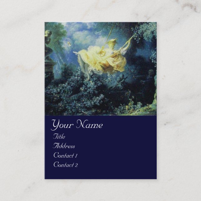 SCHWIMMMONOGRAM, blau-grün Visitenkarte (Vorderseite)