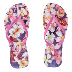 Schwimmplumeria Flip Flops