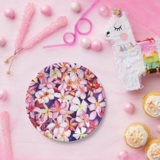 Schwimmplumeria Pappteller