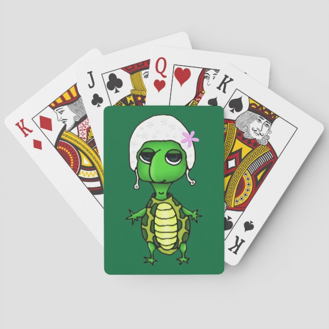 Schwimmschildkröte Spielkarten (Rückseite)