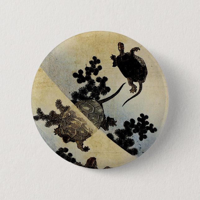Schwimmschildkröten Button (Vorderseite)