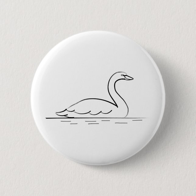 Schwimmschwan Button (Vorderseite)