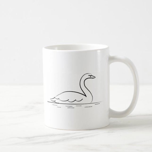 Schwimmschwan Kaffeetasse (Rechts)
