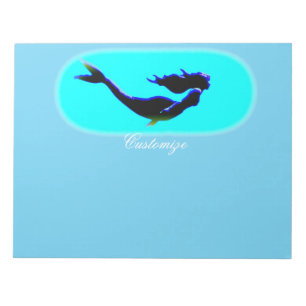Schwimmschwarze Meerjungfrau Thunder_Cove Notizblock