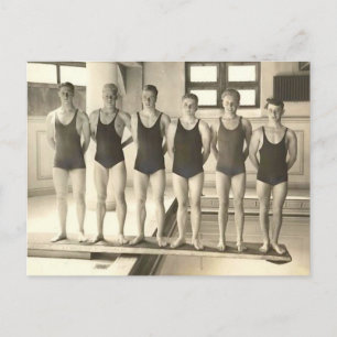 Schwimmteam 1922 postkarte
