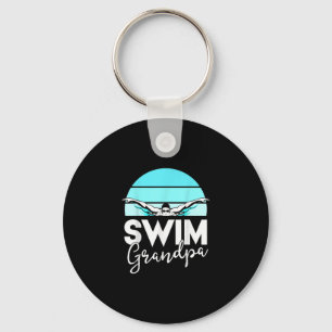 Schwimmteam Grandpa Papa Schwimmbad Meet Schwimmer Schlüsselanhänger