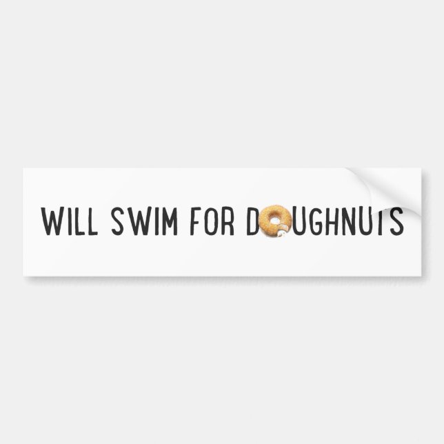 Schwimmteam, lustige Donuts, Schwimmer Autoaufkleber (Vorne)