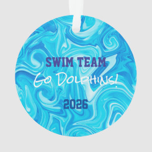 Schwimmteam NAME Blue Water Sports JAHR Ornament