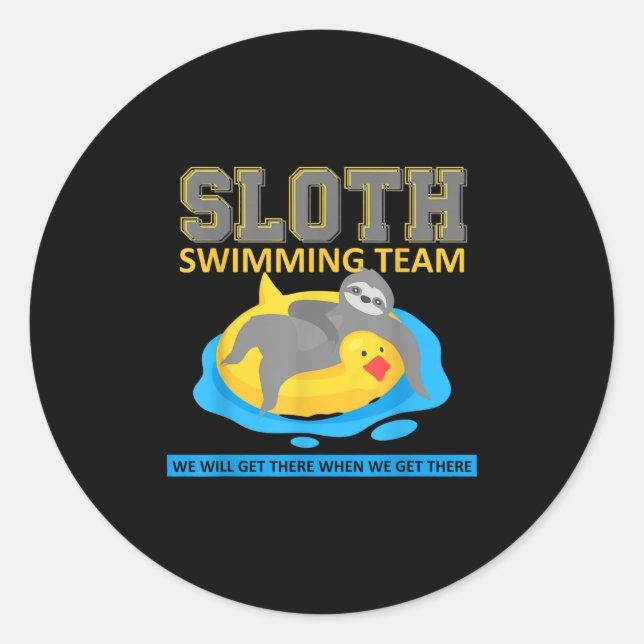Schwimmteam Swim Team Funny Gift Runder Aufkleber (Vorderseite)